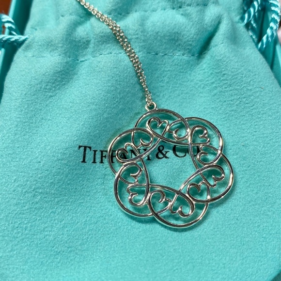 NEW Tiffany & Co. Loving Heart Swirl Medallion Necklace Paloma Picasso  925 - Picture 7 of 7